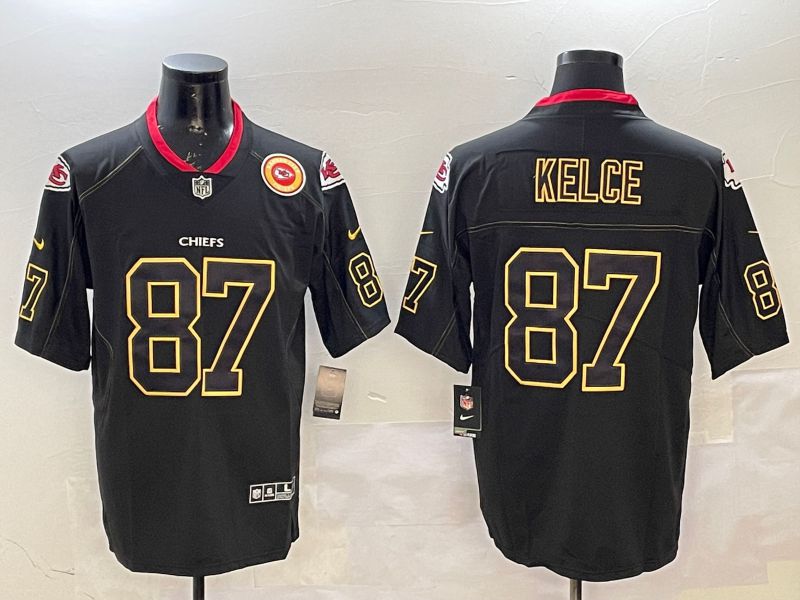 Men Kansas City Chiefs #87 Kelce Black Classic 2025 Nike Limited NFL Jersey style 4